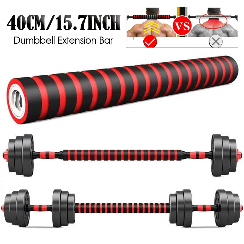 40cm Dumbbell Connecting Rod Gym Excersize Training Equipment Dumbbell Variable Barbell Connector Accessories Foam Pad Connector