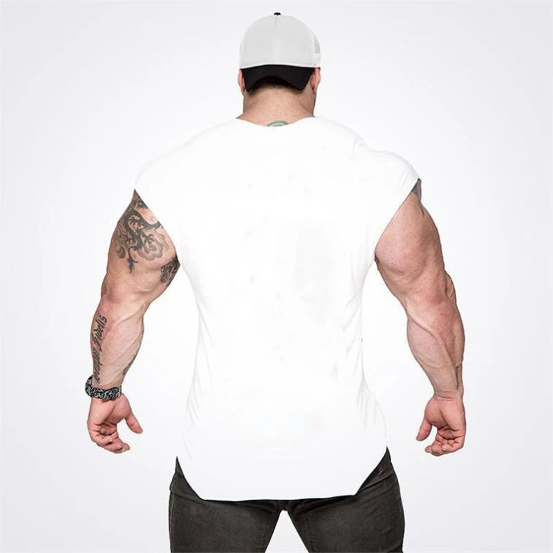 Muscleguys Brand Gyms Clothing Fitness Men Tank Top Canotta Bodybuilding Stringer Tanktop Workout Singlet Sleeveless Shirt