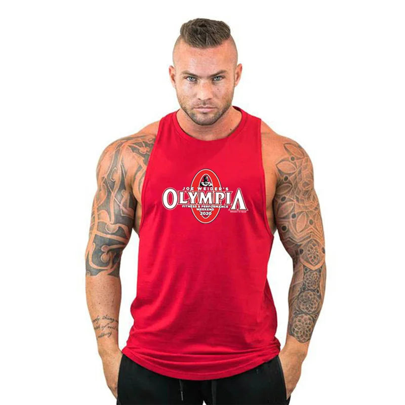 Mens Sports Gym Brand Workout Casual Tank Top Clothing Bodybuilding Fashion Vest Muscle Fitness Singlets Sleeveless Shirt