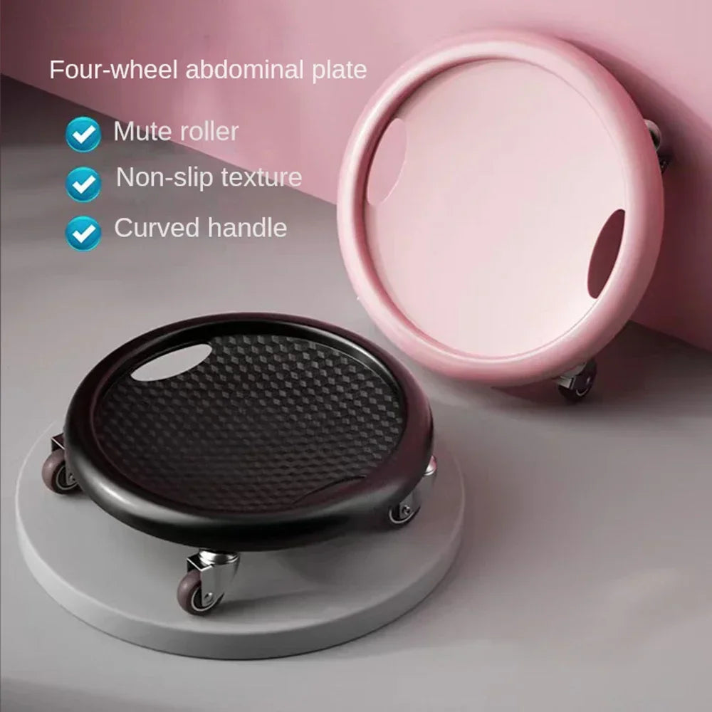 Fitness Ab Sliding Disc 4-Wheel Ab Wheel Roller Abdominal Exerciser Bodybuilding Disc Mute Sliding Plate Abs Workout Equipment