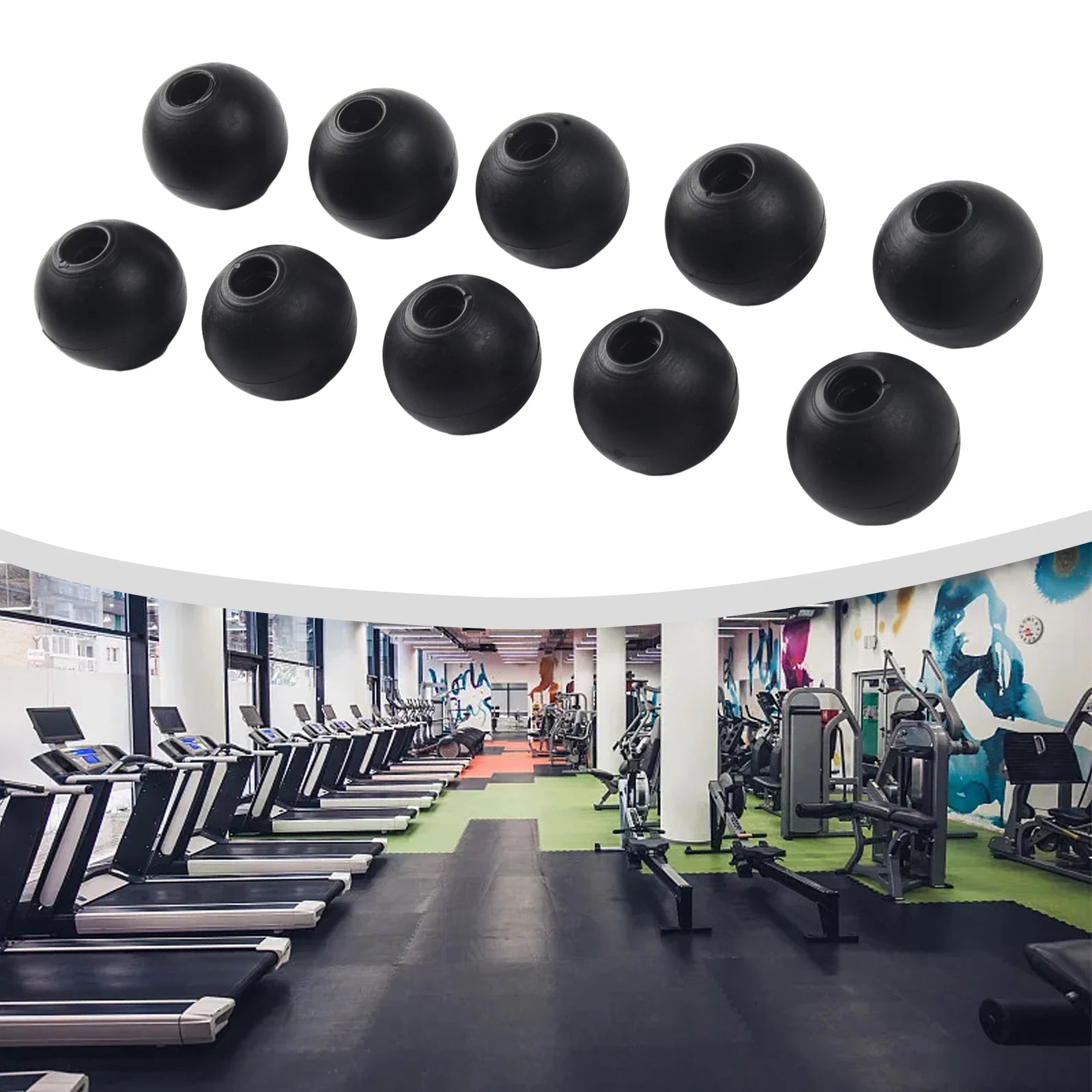 10pcs Gym Pulley Machine Cable Ball Stopper Interface Port Limitation Ball For Diameter 8mm/10mm Fitness Equipment Cables