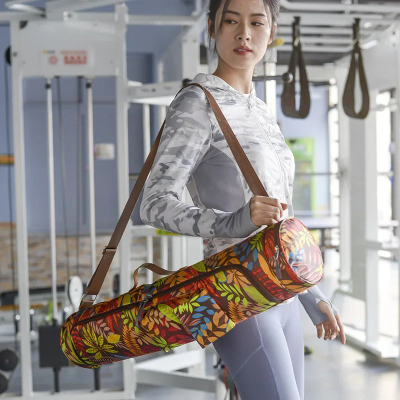 Printed Yoga Bag Yoga Mat Bag Men Women Sports Mat Bag Pilates Mat Backpack Fitness Dance Gym Mat Cover Sports Backpack Hot Sale