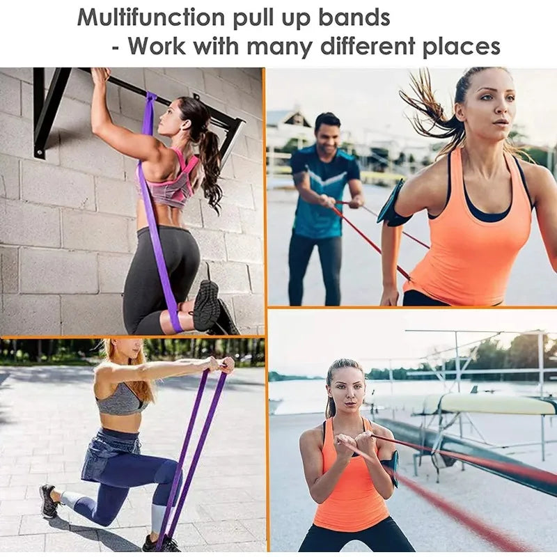 5~130lbs Fitness Resistance Band Bodybuilding Bar Boxing Agility Training Yoga Workout Gym Equipment for Home Woman Man Pilates