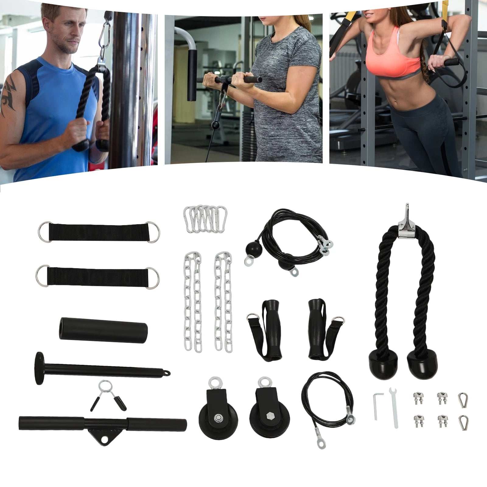 Cable Weight Pulley System, Home Gym Equipment, Fitness Pulley Cable System, Rally Fitness Equipment