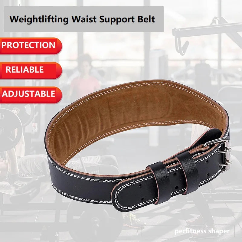 PU Leather Weight Lifting Belt Gym Weight Belt for Powerlifting Squat Bodybuilding Workout Fitness WeightLifting Support Men