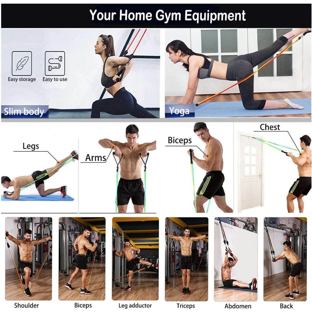 200lbs Resistance Bands Set Exercise Workout Loop Bands Gym Training Fitness Sports Gym Equipment for Home Bodybuilding Weight