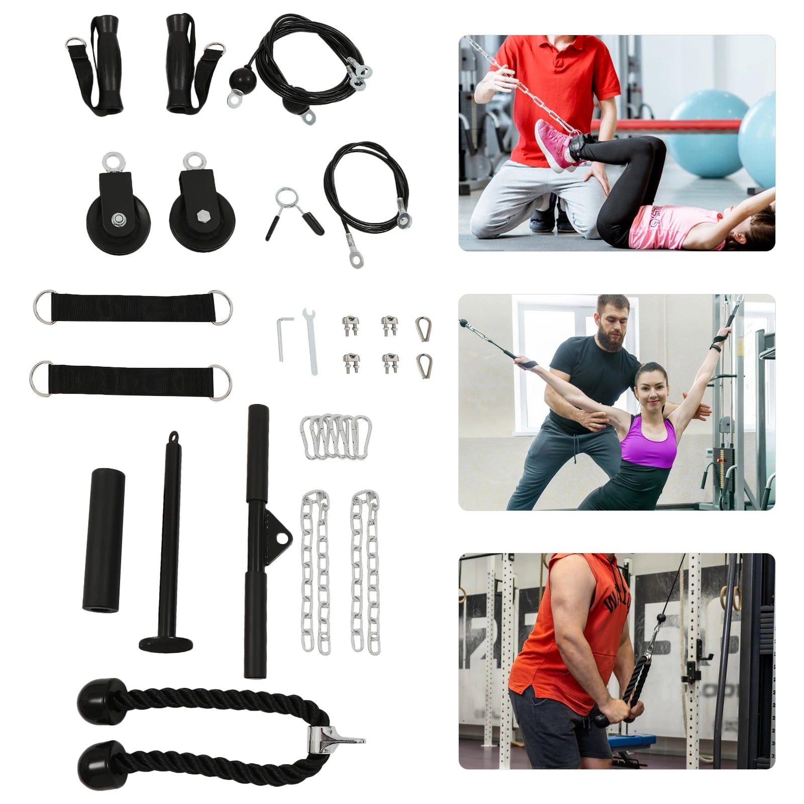 Cable Weight Pulley System, Home Gym Equipment, Fitness Pulley Cable System, Rally Fitness Equipment