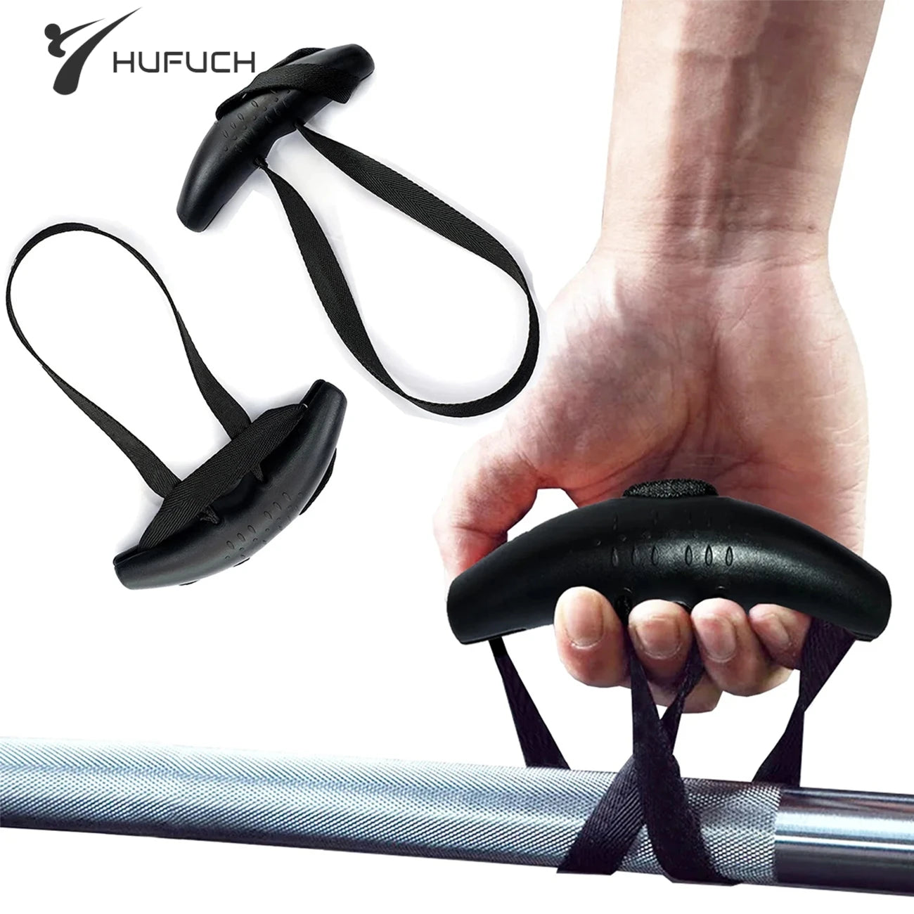 Pull Up Handles Rubber Neutral Grip Heavy Duty Cable Machine Handles Weight-lifting Multifunction Gym Equipment for Gym Workout