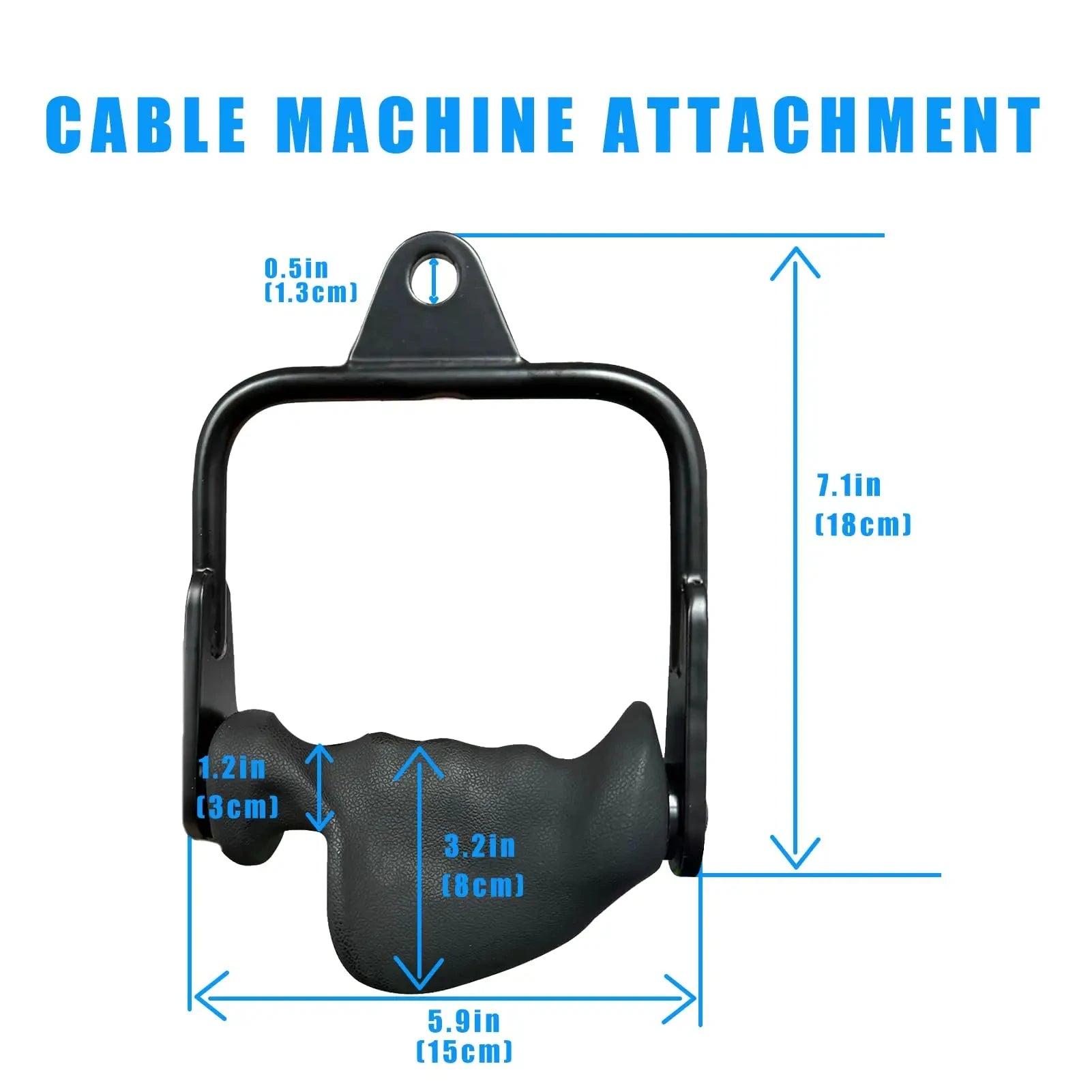 Fitness Lat Pull Down Bar D-Handle Grip Pulley Cable Machine Attachments Gym Weight Lifting Rope Handle Wrist Workout Equipment