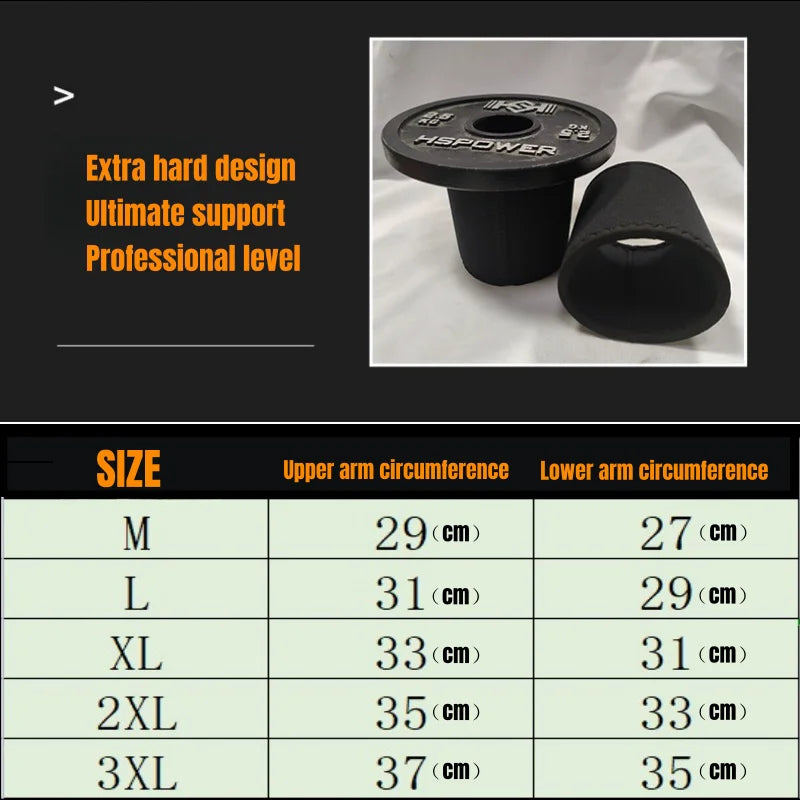 1 Pair Extra Hard Elbow Sleeves for Weight Lifting 7MM Neoprene Gym Strength Elbow Sleeve Strong Compression for Powerlifting