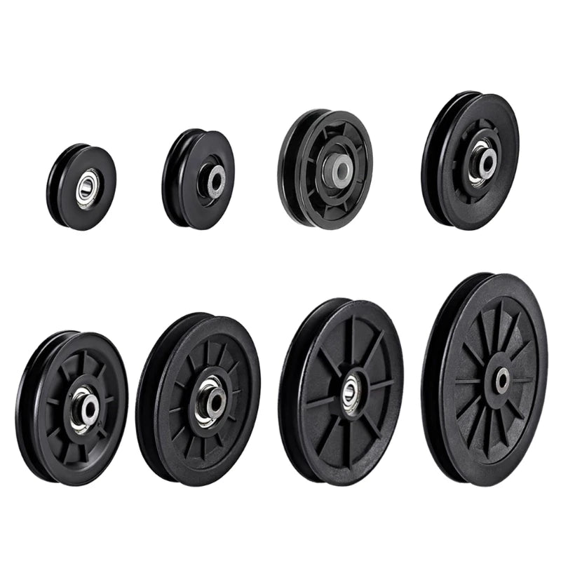 1Pc Nylon Bearing Pulley Wheel Round Fitness Pulley Wheel Bearing Replacements Gym Equipment Parts for Fitness Equipment